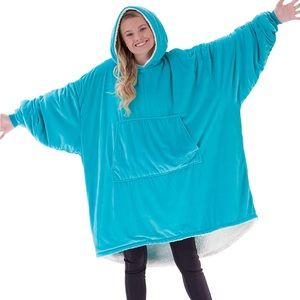 The Comfy Snuggie hooded wearable Sherpa blanket sweater